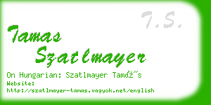 tamas szatlmayer business card